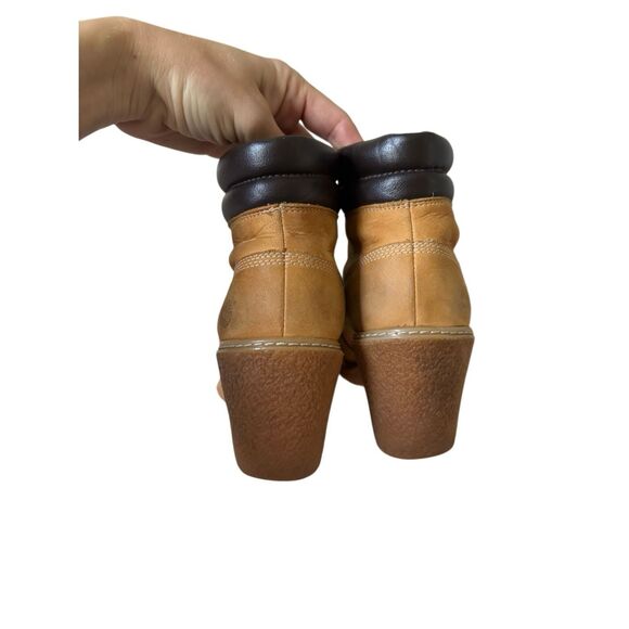 Timberland Earthkeepers Amston Wedge Boots size 8 Tan - Picture 3 of 9